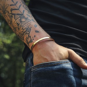 Bracelet jonc homme cycle-phase de lune