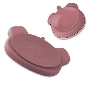 Set repas en silicone ourson rose