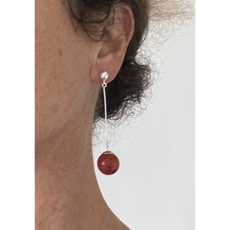 Bijoucolor - Boucles d'oreilles longues gorgone