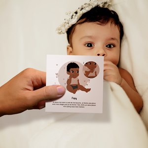 Cartes pour apprendre à signer avec bébé  - ma famille Rose Pâle