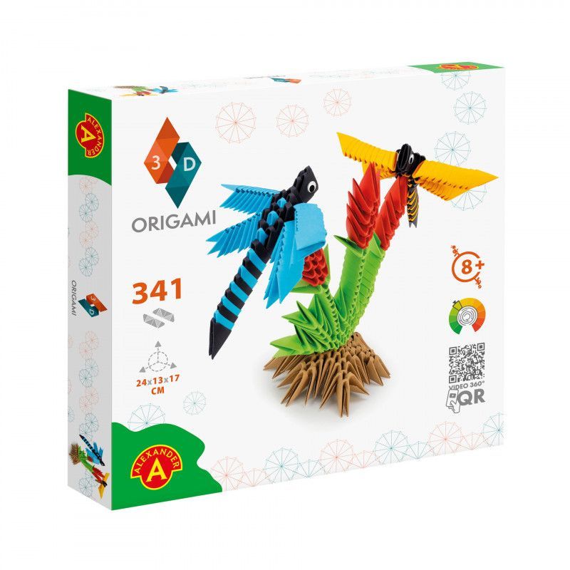 Libellule en origami 3d - taille m