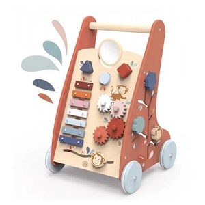 Chariot de marche multiactivites en bois
