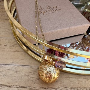 Bola de grossesse gravé avec amethyste