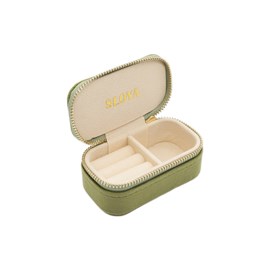 Mini boîte à bijoux velours vert olive