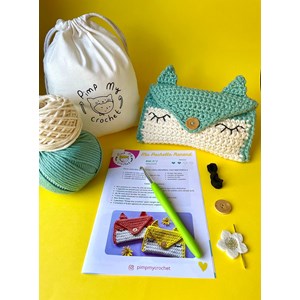 Kit de crochet ma pochette renard bleue