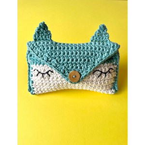 Kit de crochet ma pochette renard bleue