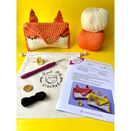 Kit de crochet ma pochette renard orange