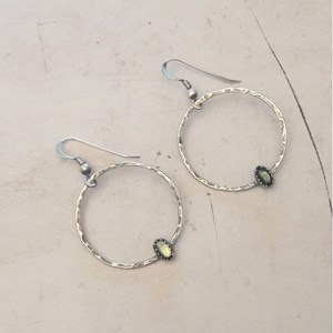 Créoles axé nacre argent 925