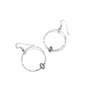 Créoles axé nacre argent 925