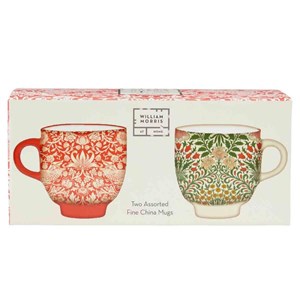 Coffret 2 mugs porcelaine morris