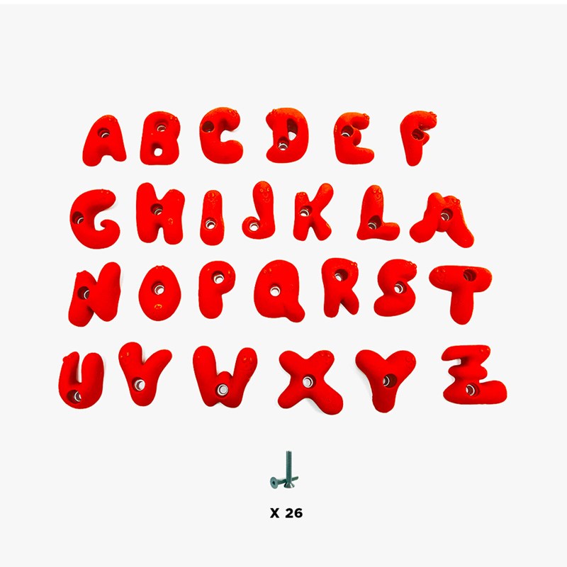 Osm'Ose - 26 prises escalade enfant - alphabet