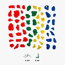 58 prises escalade - pack rocher