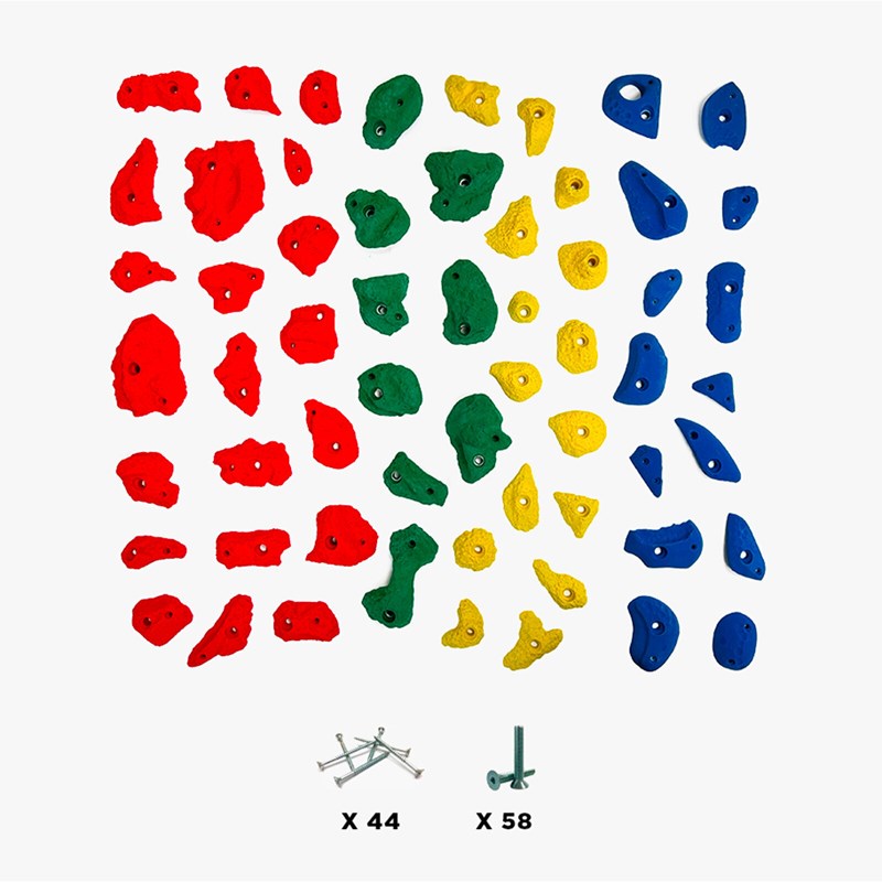 58 prises escalade - pack rocher