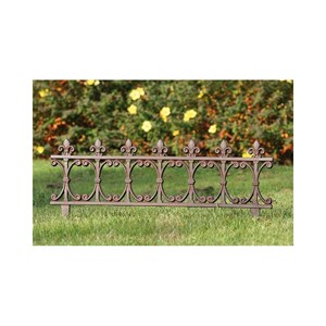 Bordure de jardin en fonte fleur de lys