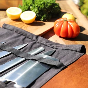 Trousse à couteaux chef charbon