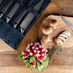 Trousse à couteaux chef bleu marine