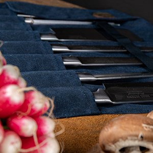 Trousse à couteaux chef bleu marine