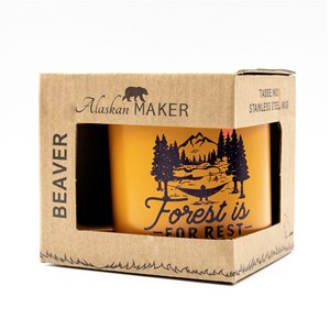 Mug isotherme beaver moutarde