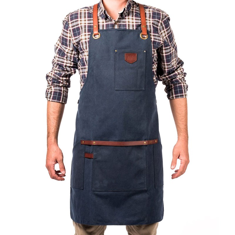 Alaskan Maker - Tablier cuir homme n°547 bleu marine