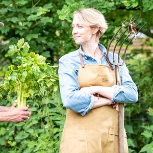 Tablier coton polyester n°325 moutarde