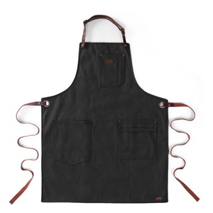 Tablier de cuisine cuir-toile n°325 noir