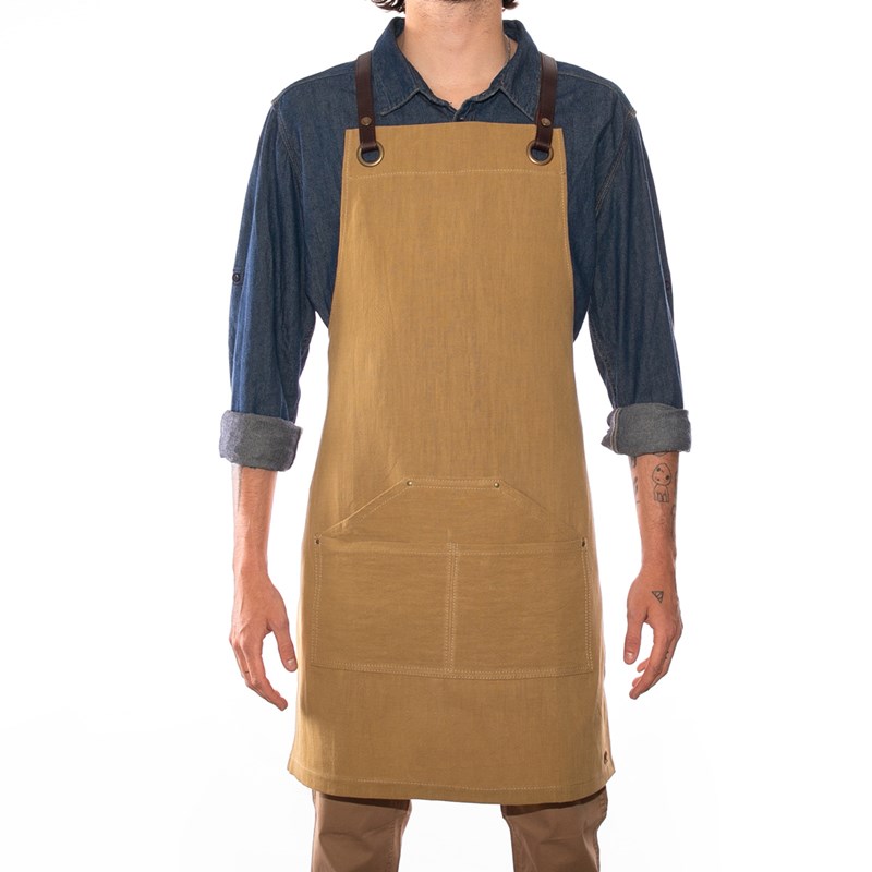 Alaskan Maker - Tablier en lin n°173 moutarde