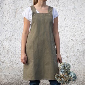 Tablier japonais femme n°231 kaki