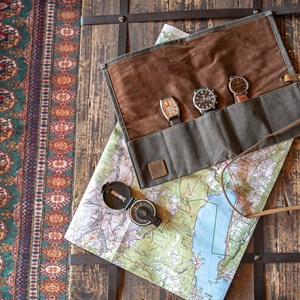 Trousse à montres woodchuck kaki