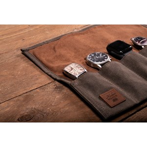 Trousse à montres woodchuck kaki