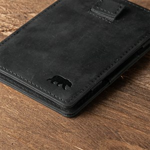 Porte carte cuir magic handy noir