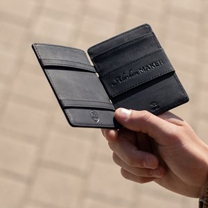 Porte carte cuir magic handy noir