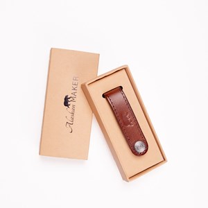 Porte clés loop marron