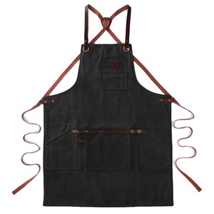 Tablier cuisine toile waxée n°547 noir