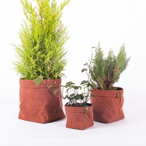 Set de 3 caches pot planter terre cuite
