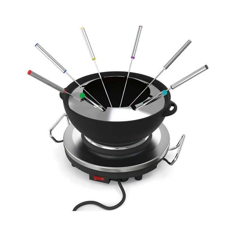 Fondue réchaud riviera et bar inox et noir 1.2 litrel.