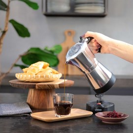 Cafetière italienne électrique acier 6 t