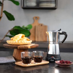 Cafetière italienne électrique acier 6 t