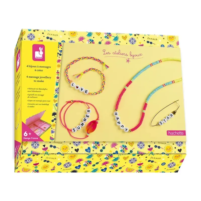Coffret 4 bijoux à messages à créer