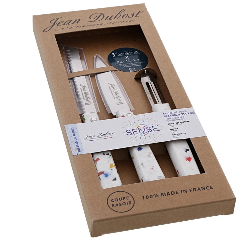 Set 3 pièces cuisine jean dubost manches en plastique recyclé sense