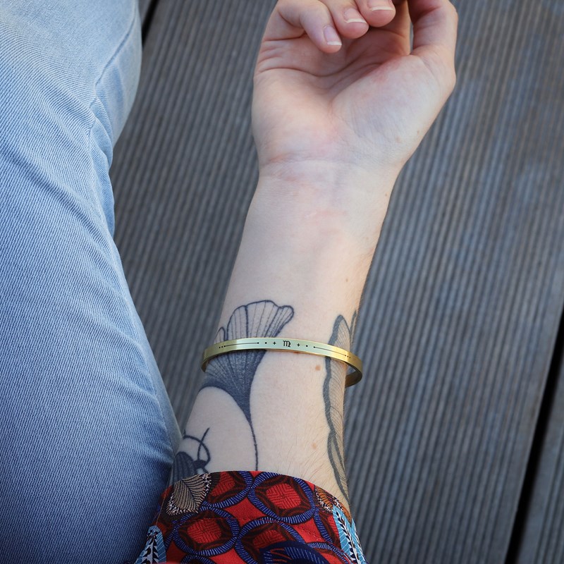 Monzémaré - Bracelet femme vierge jonc zodiaque