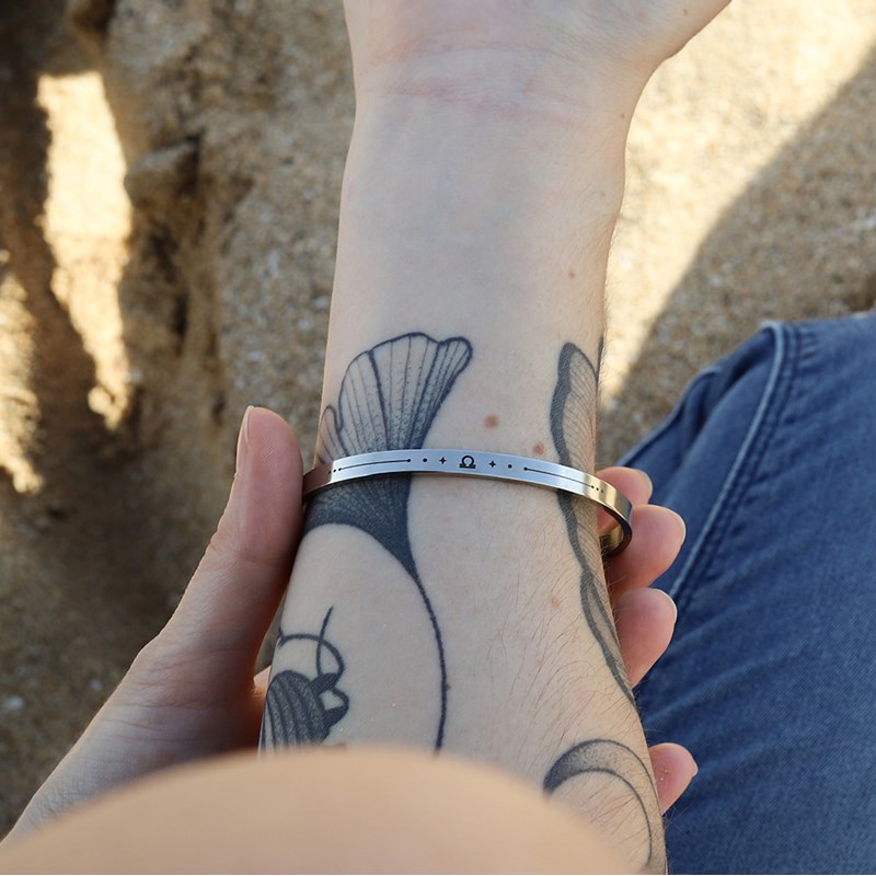 Monzémaré - Bracelet femme balance jonc zodiaque