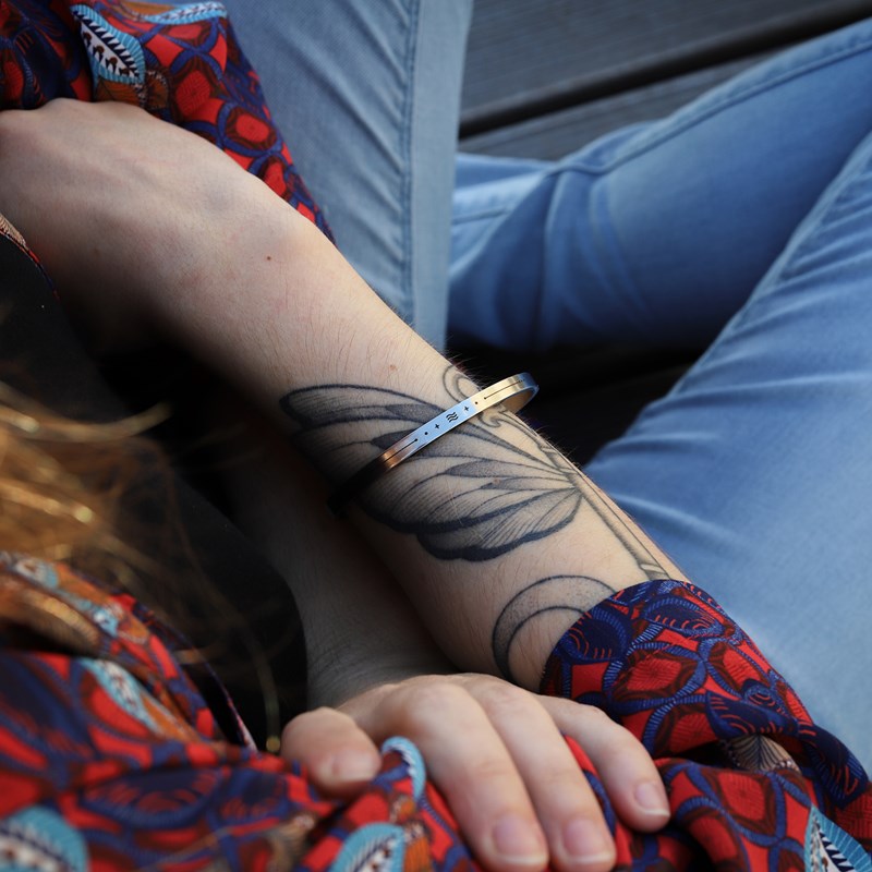 Monzémaré - Bracelet femme verseau jonc zodiaque