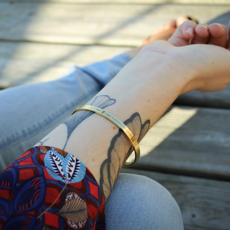 Monzémaré - Bracelet jonc femme ancre marine breton