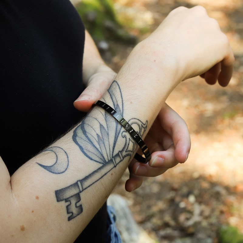 Monzémaré - Bracelet jonc femme futhark rune viking