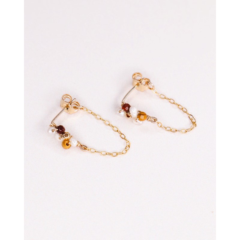 Axelle Joly - Boucles - ravia marron - or