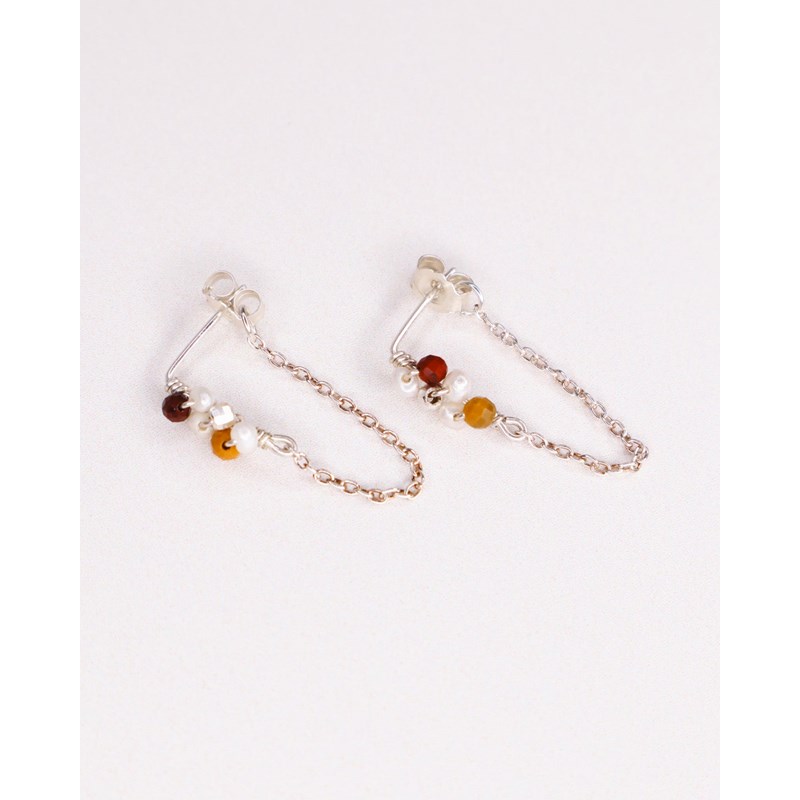 Axelle Joly - Boucles - ravia marron - argent