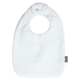 Bavoir en gaze de coton jeanne blanc