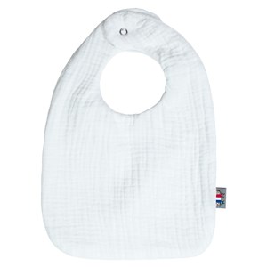 Bavoir en gaze de coton jeanne blanc