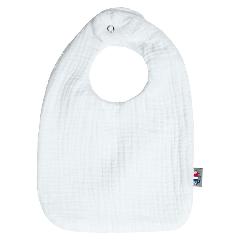 Bavoir en gaze de coton jeanne blanc