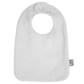 Bavoir en gaze de coton jeanne gris